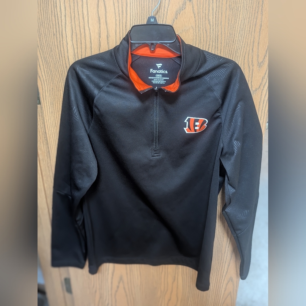 Fanatics Cincinnati Bengals Black & Orange Quarter-Zip Pullover